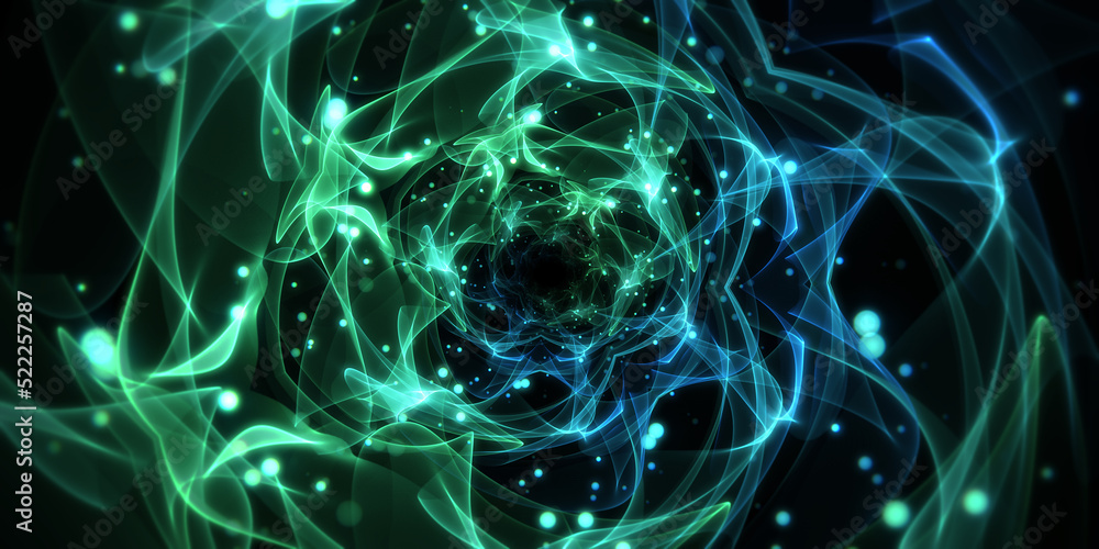 Poster abstract space tunnel. infinite zoom. the background