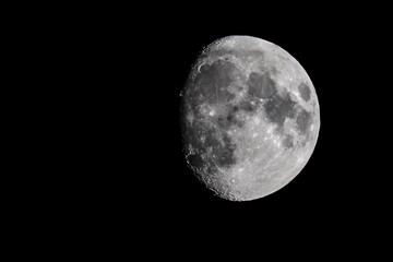 mystischer mond krater nacht sommer klare luft