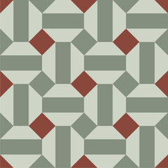 Fototapeta premium ethnic geometric motifs on abstract background tiles.