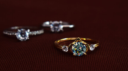 wedding ring gold ring set with diamonds