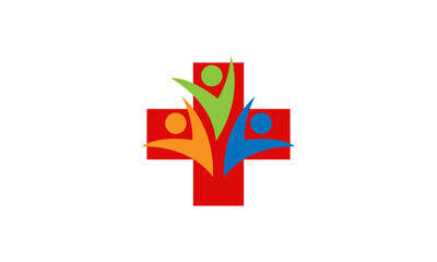 Plus sign logo template. Medical healthcare hospital symbol.	
