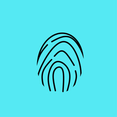 human fingerprint vector illustration