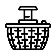 leaf washer line icon vector. leaf washer sign. isolated contour symbol black illustration