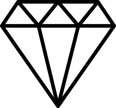 Diamond outline icon editable stroke. Brilliant and jewelry, crystal symbol. logo. 256x256 Pixel Perfect
