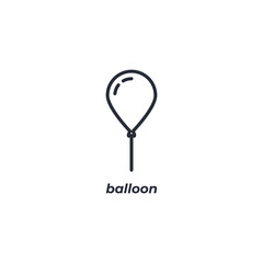 balloon line icon. linear style sign for mobile concept and web design. Outline vector icon. Symbol, logo illustration. Vector graphics