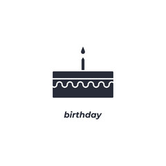 birthday vector icon. filled flat sign for mobile concept and web design. Symbol, logo illustration. Vector graphics