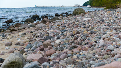 Steinstrand und Seebrücke Sellin