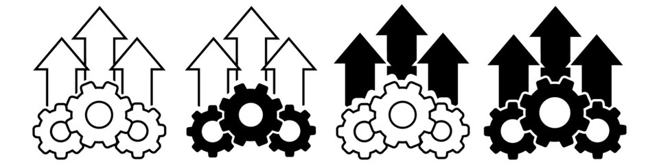 Operations icon vector set. workflow illustration sign collection. work flow symbol. automate logo.