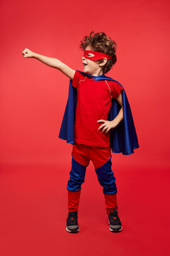 Little Superhero In Heroic Pose