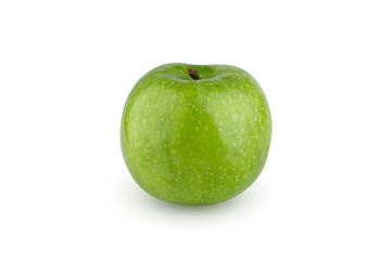 Fresh green apple isolated on white background.