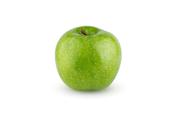 Fresh green apple isolated on white background.