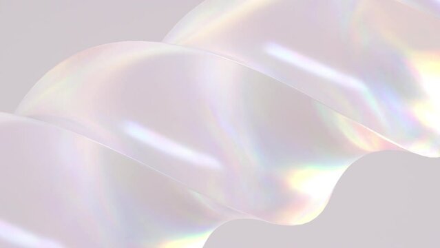 Contemporary art. Glass helix. Abstract Motion background. Clean backdrop 4k