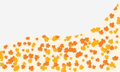 Autumn background with flat leaves