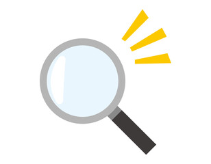 虫眼鏡のベクターイラスト　ルーペのアイコン