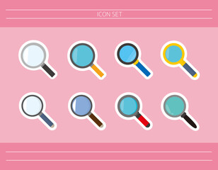 虫眼鏡のベクターイラスト　ルーペのアイコン