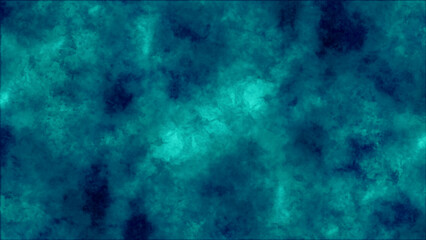background with rays. background with smoke. old vintage blue green background with distressed texture and grunge design with black border. Cosmic neon polar lights watercolor background.