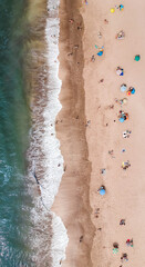 Fototapeta na wymiar aerial view of beach