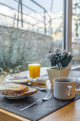 cup of coffee on a table