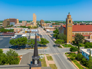 Aerial View of Abilene Texas Downtown