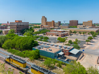 Fototapeta na wymiar Aerial View of Abilene Texas Downtown