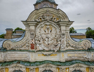 abandoned znamenka manor, top view