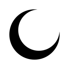 Crescent Moon icon. Night Vector symbol illustration