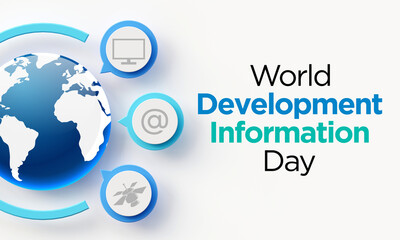 World Development Information day is observed every year on October 24, to draw the attention of the world to development problems. 3D Rendering