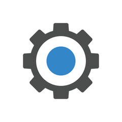 setting/gear icon for ui, social media, website Isolated on white background. Multicolor icon
