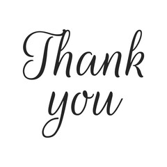 black thank you text vector