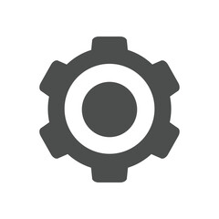 setting/gear icon for ui, social media, website Isolated on white background. 
