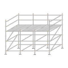 scaffolding, white background, used in construction areas.