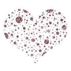 Rose Gold Glitter Heart