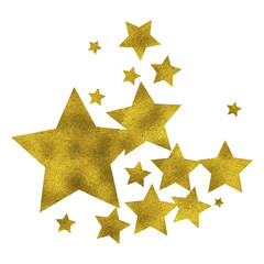 Gold Glitter Stars