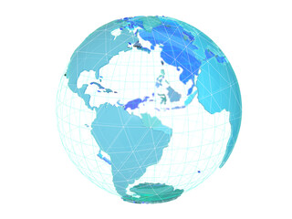 world globus 3d transparent digital