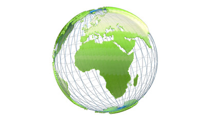 world globus 3d transparent digital
