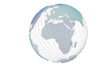 world globus 3d transparent digital