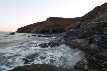 Tregardock Beach Cornwall before sunrise