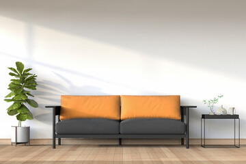 interior living room with sofa. 3D render