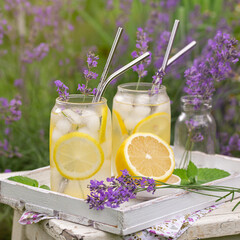 lemon and lavender lemonade