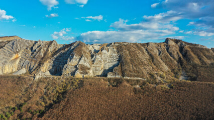 landscape with blue sky and clouds