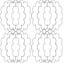 Vector line flowers square for footage background wallpaper and seamless artwork illustration texture of art graphic design isolated flat trendy design for fabric cotton beautiful pattern colorful