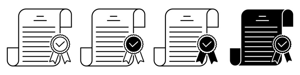 Diploma icon vector. certificate illustration sign. studies symbol or logo.