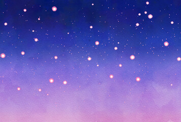Fototapeta premium 背景素材_水彩テクスチャ_夜空