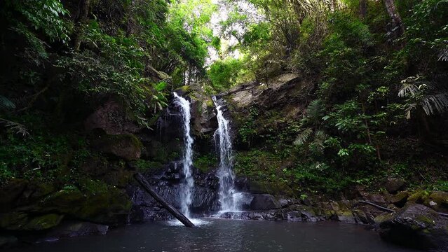 Sapan waterfall nan Thailand.Sapan is Small and tranquil Village in the mountain.
