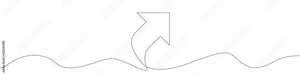 Poster arrow icon line continuous drawing vector. one line arrow icon vector background. arrow icon. contin