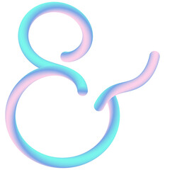 Elegant 3d ampersand symbol.