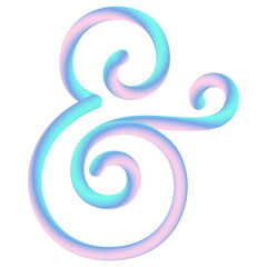 Elegant 3d ampersand symbol.