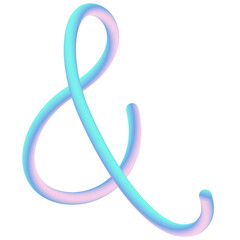 Elegant 3d ampersand symbol.