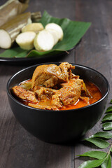 Kari daging sapi or Gulai daging or Beef Curry with tender beef, braised in coconut milk and curry spices.