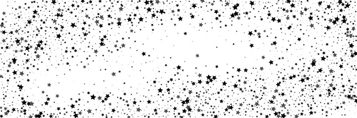 Shooting stars confetti. Black, white colors. Festive background. Abstract texture on a white background. Design element. Vector illustration, eps 10.